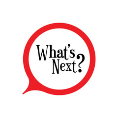What's next sign on white background	
