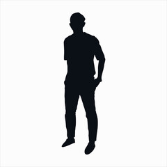 standing man silhouette, trending silhouette