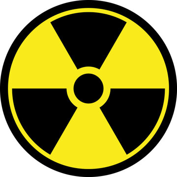 Radioactive icon, transparent backgrounds