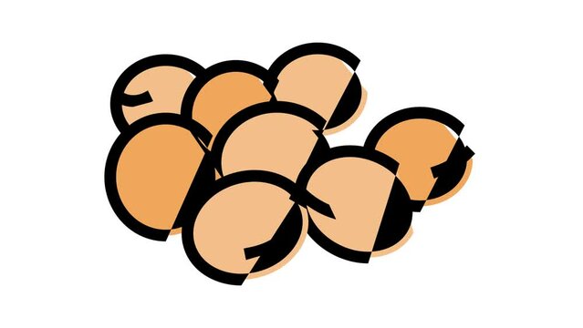 soy seed grain dry color icon animation