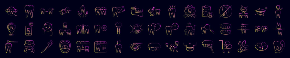 Dentist nolan icons collection vector illustration design
