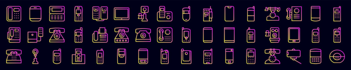 Phone nolan icons collection vector illustration design