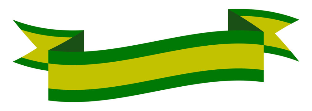 abstract green ribbon brazil flag