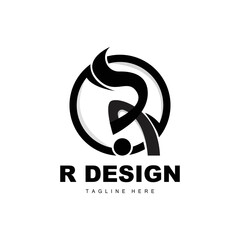 R Letter Logo, Alphabet Vector, Initial R Product Brand Logotype Design