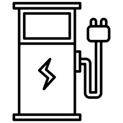 charging station for electric vehicle icon