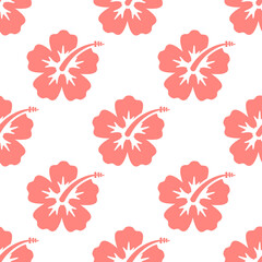 Símbolo de Hawái. Patrón repetitivo con silueta de flor hibisco
