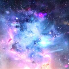 Naklejka premium Space nebula and stars background cosmic planet universe background