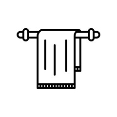 Hanged towel icon for bathroom