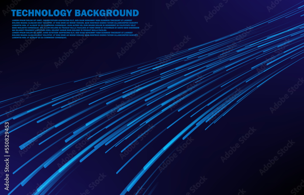 Wall mural line movement style concept. in the abstract technology light particle connection background design 