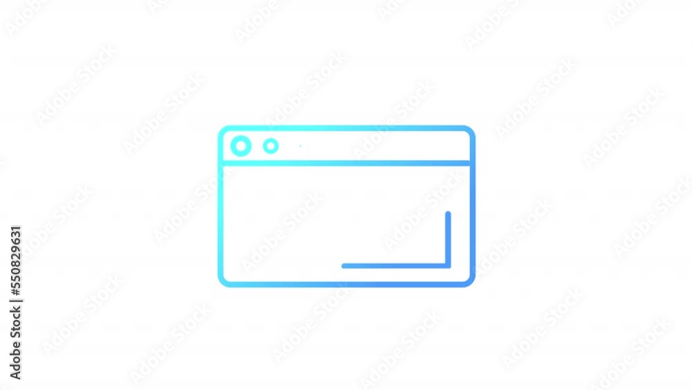 Poster animated digital stats gradient icon. analysing data with online tools. business report. seamless lo