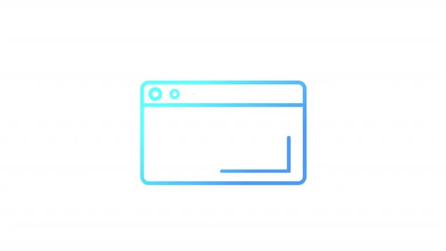 Animated digital stats gradient icon. Analysing data with online tools. Business report. Seamless loop HD video with alpha channel on transparent background. Outline motion graphic animation