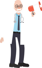 Senior male professors, old scientist.