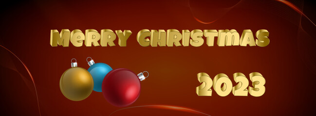 banner decorated with christmas balls red background Business Presentation Vector Template Used For Decoration, Advertising Design, Website Or Publication, Banner And Poster, Cover And Brochure, Flyer