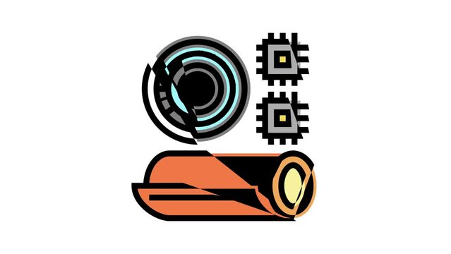 polyimides thermoset color icon animation