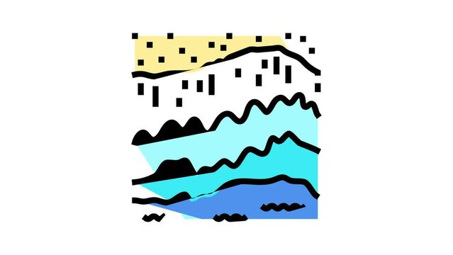 ocean summer color icon animation