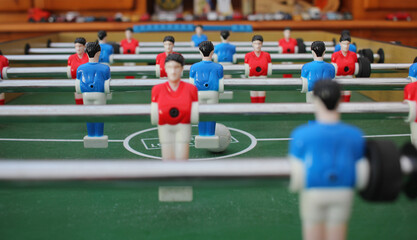 Fototapeta premium intense soccer match on the table