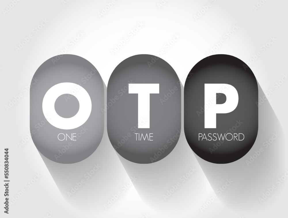 Poster otp - one time password is a password that is valid for only one login session or transaction, on a 