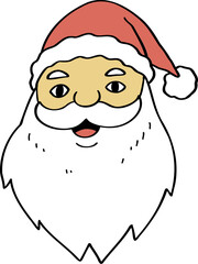 santa claus with a smile.