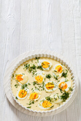 Senfeier, hard boiled eggs in creamy mustard sauce