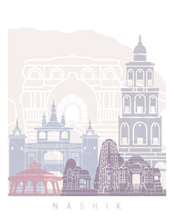 NASHIK SKYLINE POSTER PASTEL