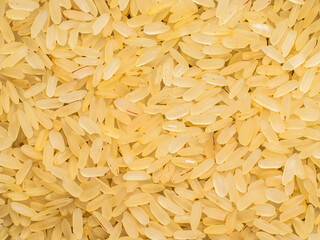 close-up long grain rice at the market