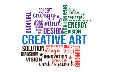 Creative Art word cloud Typography 