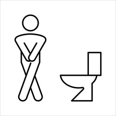 Restroom icon. sign for mobile concept and web design. vector illustration on white background. eps 10