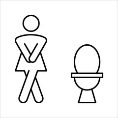 Restroom icon. sign for mobile concept and web design. vector illustration on white background. eps 10