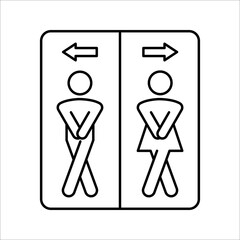 Restroom icon. sign for mobile concept and web design. vector illustration on white background. eps 10