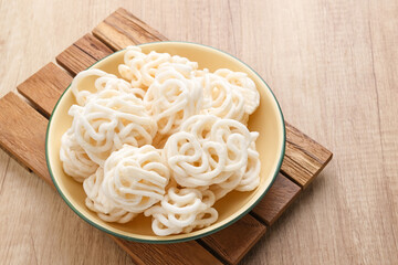 Krupuk or Kerupuk, Indonesia traditional crackers, made of flour and spices
