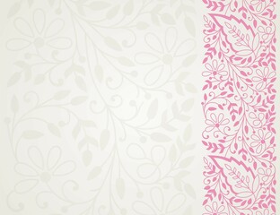 wedding card design, traditional paisley floral pattern , royal India	