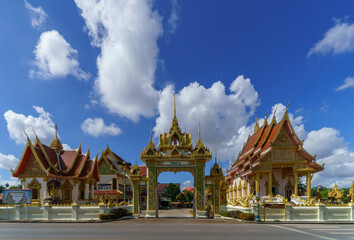 Naklejka premium Wat Klang Temple Entrance, Nakhon Phanom, Thailand