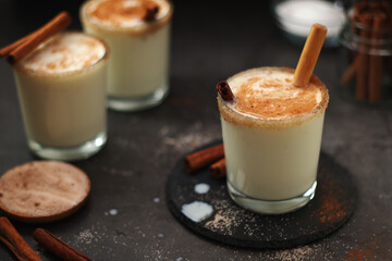 Kogel mogel drink made from eggs with cream