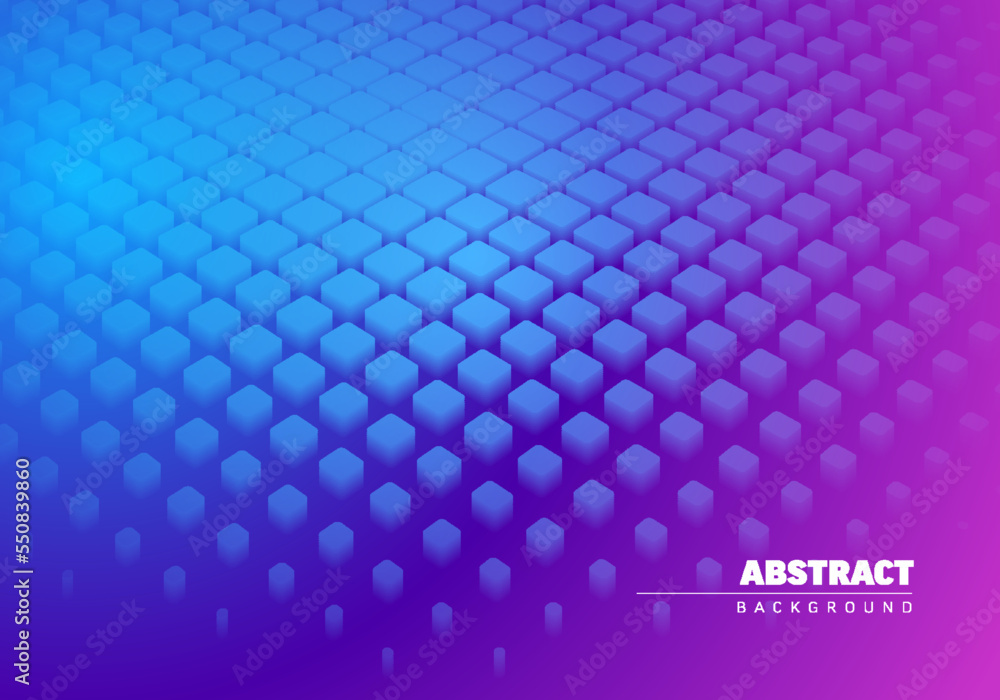 Poster abstract background made from color cubes with place for your text