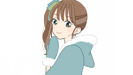 woman with headphones