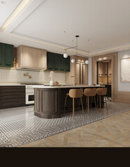 modern kitchen interior