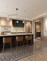 modern kitchen interior
