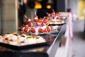 decorative appetizer on a bar