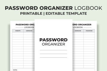 Password Organizer Logbook