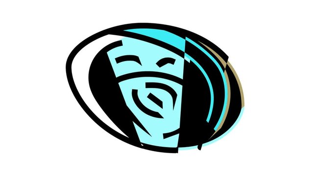 abalone sea shell beach color icon animation