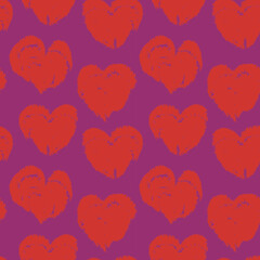 Fototapeta na wymiar Heart shape seamless pattern design