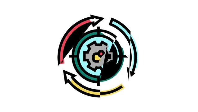 system working process color icon animation