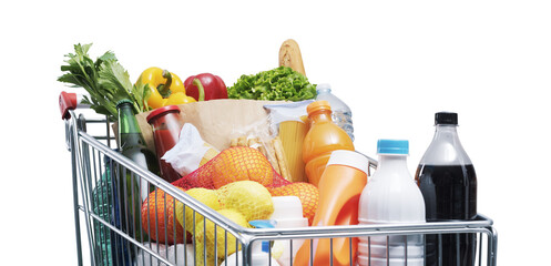 PNG file no background Full shopping cart - 550846641