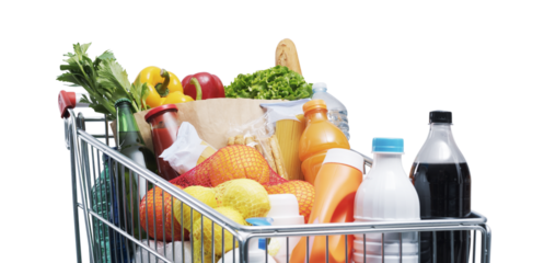PNG file no background Full shopping cart