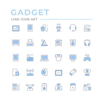 Set color line icons of gadget