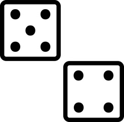 Dices Vector Icon Design Illustration