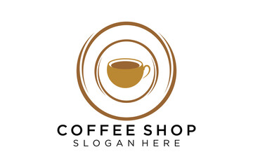 Coffee logotype. Minimalist coffee logo concept, fit for caffe, restaurant, packaging and coffee business. Illustration vector logo.