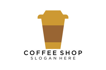 Coffee logotype. Minimalist coffee logo concept, fit for caffe, restaurant, packaging and coffee business. Illustration vector logo.