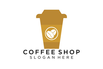 Coffee logotype. Minimalist coffee logo concept, fit for caffe, restaurant, packaging and coffee business. Illustration vector logo.