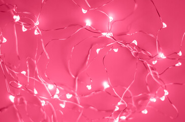 Luminous garland trending color concept of year 2023.